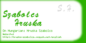 szabolcs hruska business card